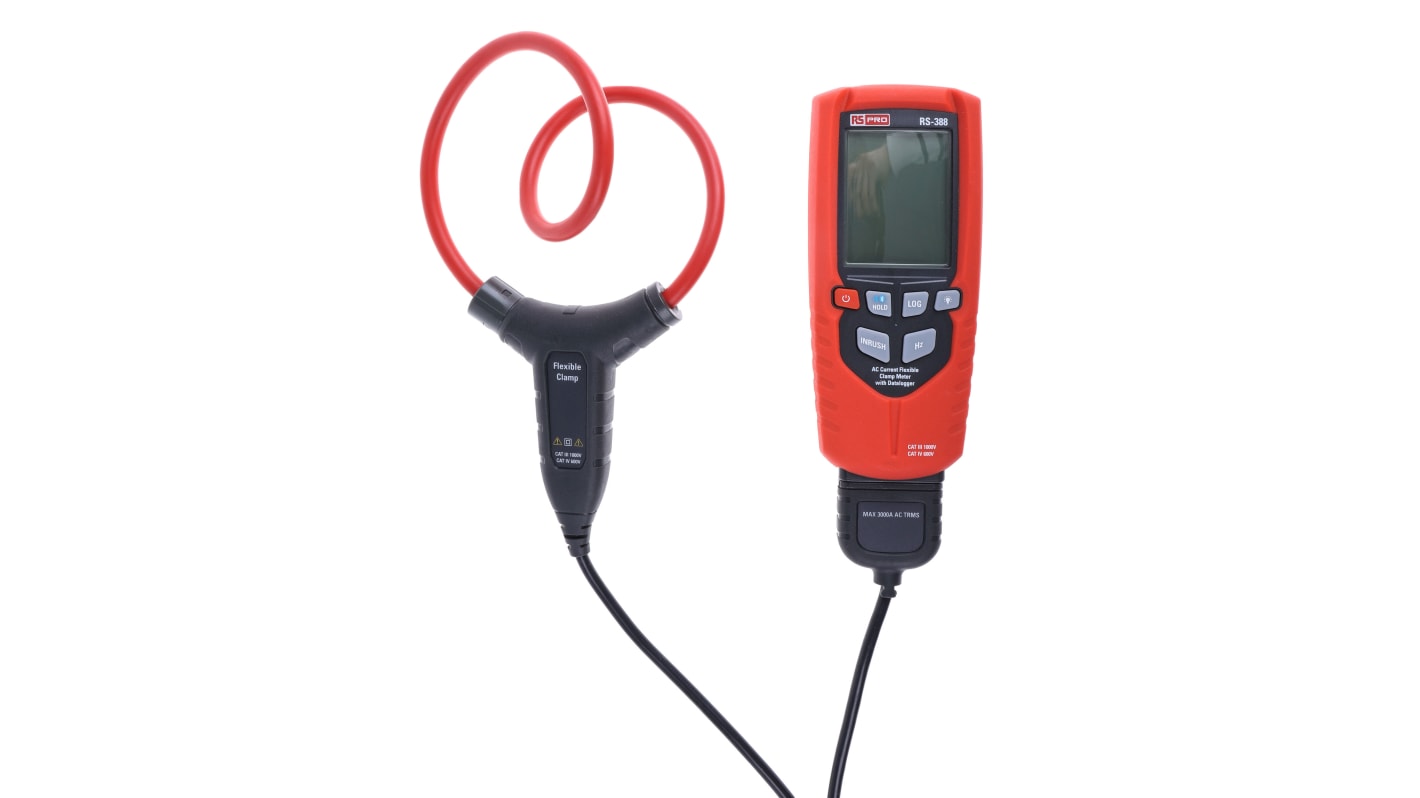 RS PRO DT388 Clamp Meter Bluetooth, Max Current 3kA ac CAT III 1000V