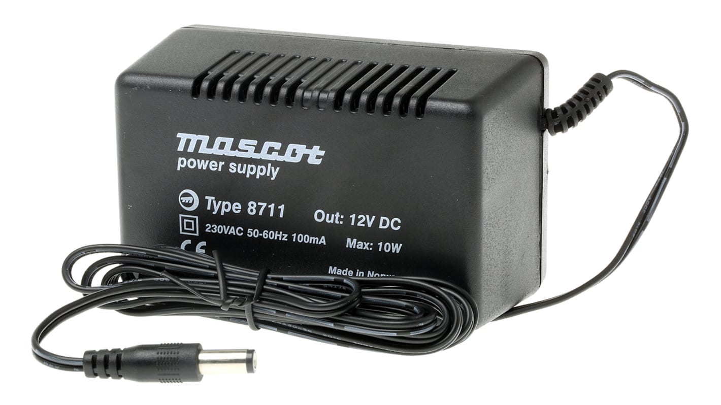 8711-12 | AC/DC Mascot ac, dc, 1 salida, Adaptador ac/dc, 833mA, 10W, Tipo C | RS