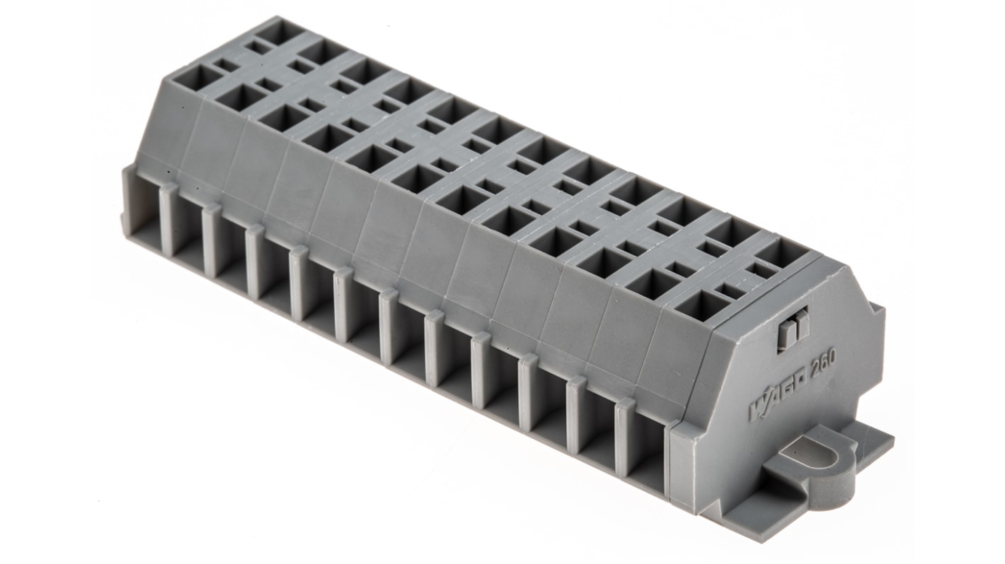 260112 Wago Grey 260 Modular Terminal Block, 0.08 → 1.5mm², 400 V RS