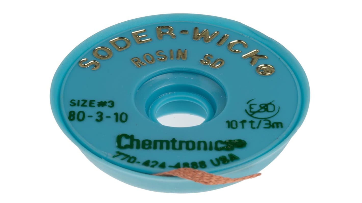 80310 Solder Wick 3m Desoldering Braid, Width 2mm RS