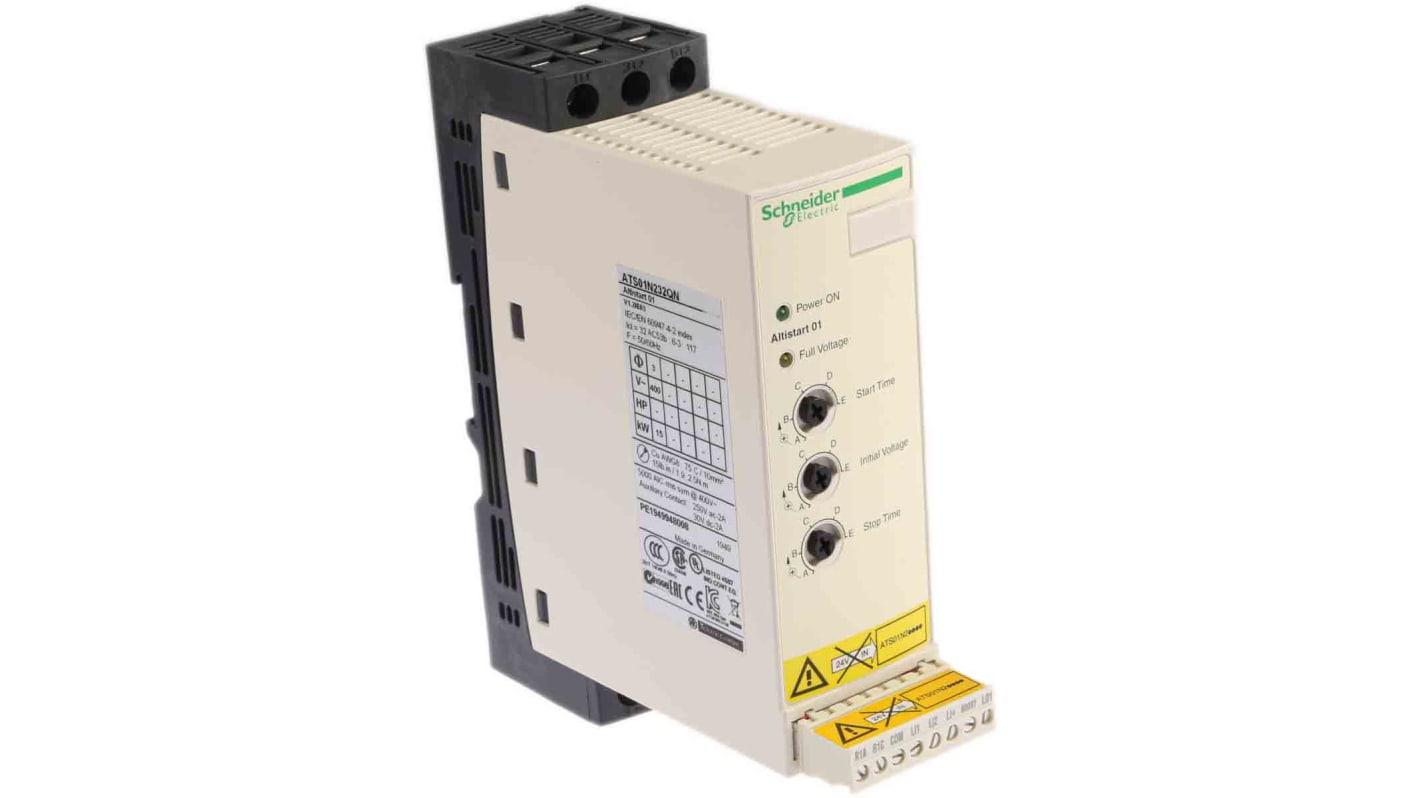 ATS01N232QN | Schneider Electric 15 kW Soft Starter, 415 V ac, 3 Phase ...