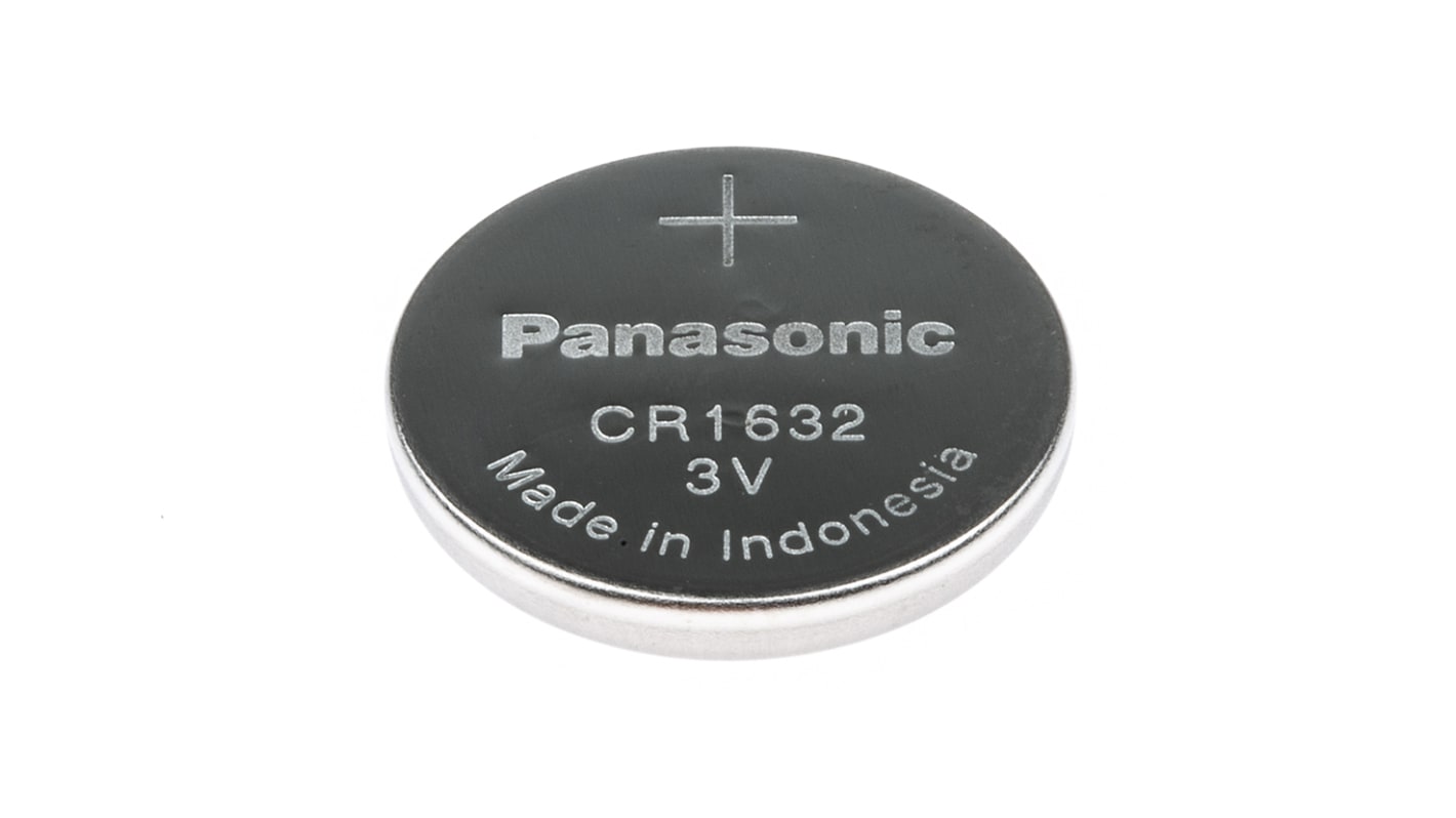 CR-1632/BN | Panasonic CR1632 Button Battery, 3V, 16mm Diameter | RS