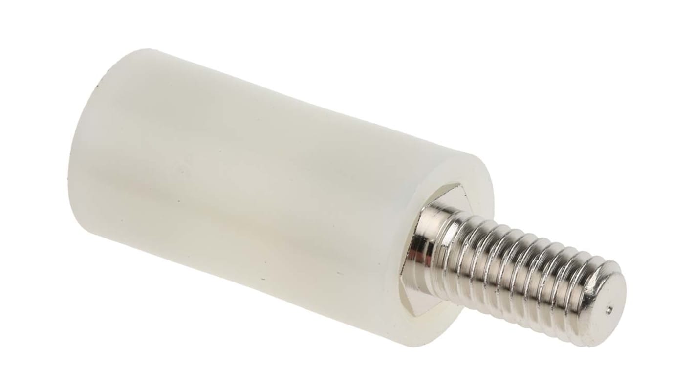 RS PRO Nylon Round Standoff, Male/Female, 25mm, M6 x M6 RS