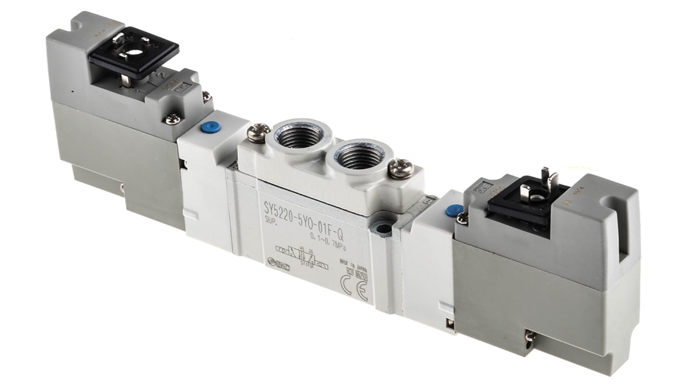 SY52205YO01FQ SMC 5/2 Pneumatic Solenoid Valve Solenoid/Pilot G