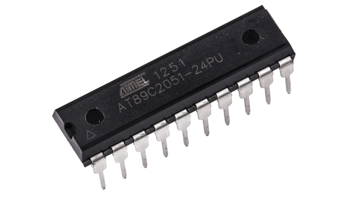 Atmel AT89C2051-24PU, 8bit 8051 Microcontroller, AT89C, 24MHz, 2 kB ...