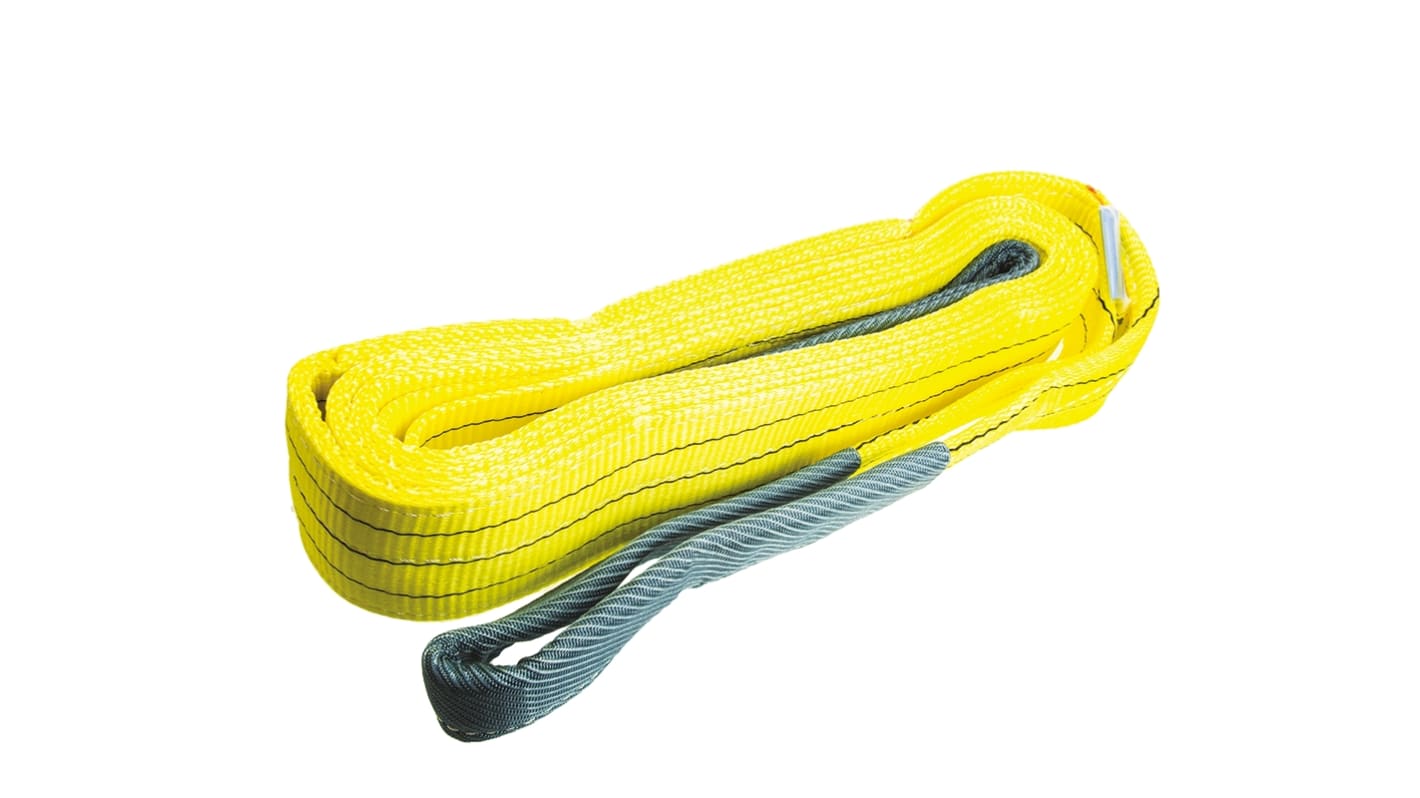 RS PRO 4m Yellow Lifting Sling Webbing, 3t | RS