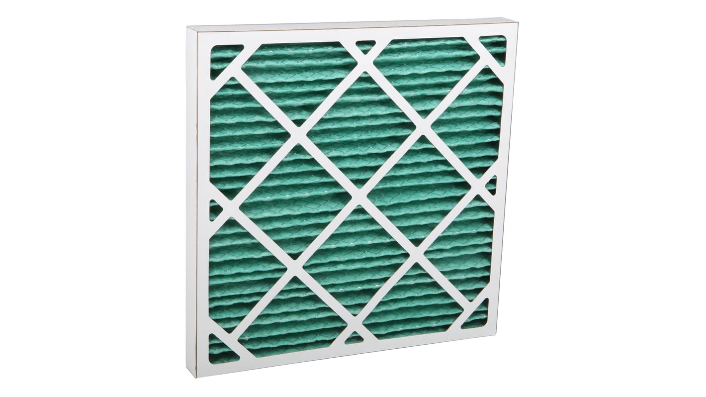 RS PRO Cotton, PET Pleated Panel Filter, G4 Grade, 8 MERV Rating, 495 x