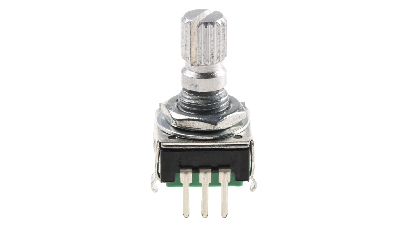 Produktbild von PEC11R-4215K-S0024 Inkrementalencoder – 24 Impulse/Umdrehung, 5V DC, Mit Druckknopf, THT-Montage (BOURNS)