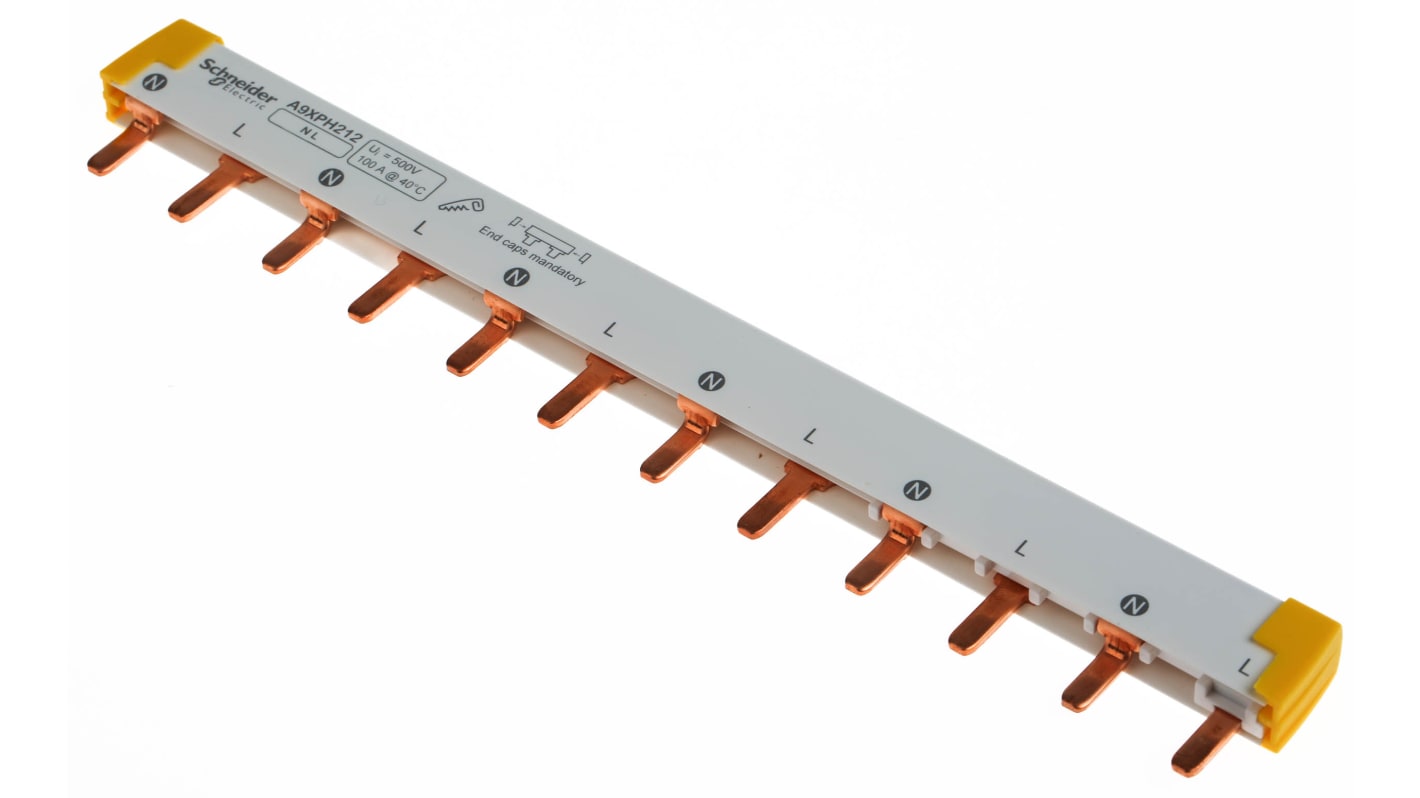 A9XPH212 | Schneider Electric Acti 9 2 Phase Busbar, 415V ac, 18mm ...