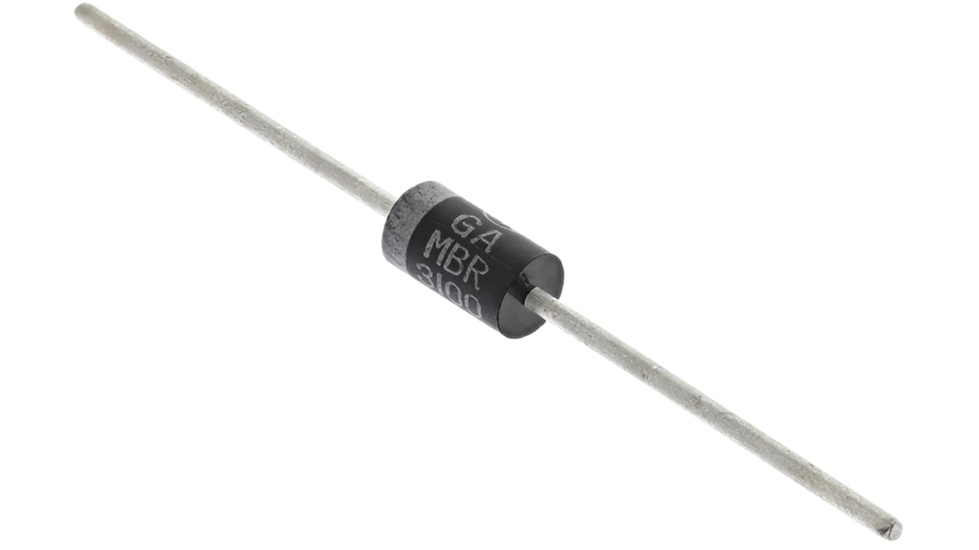 onsemi 100V 3A, Schottky Diode, 2Pin DO41 MBR3100G RS