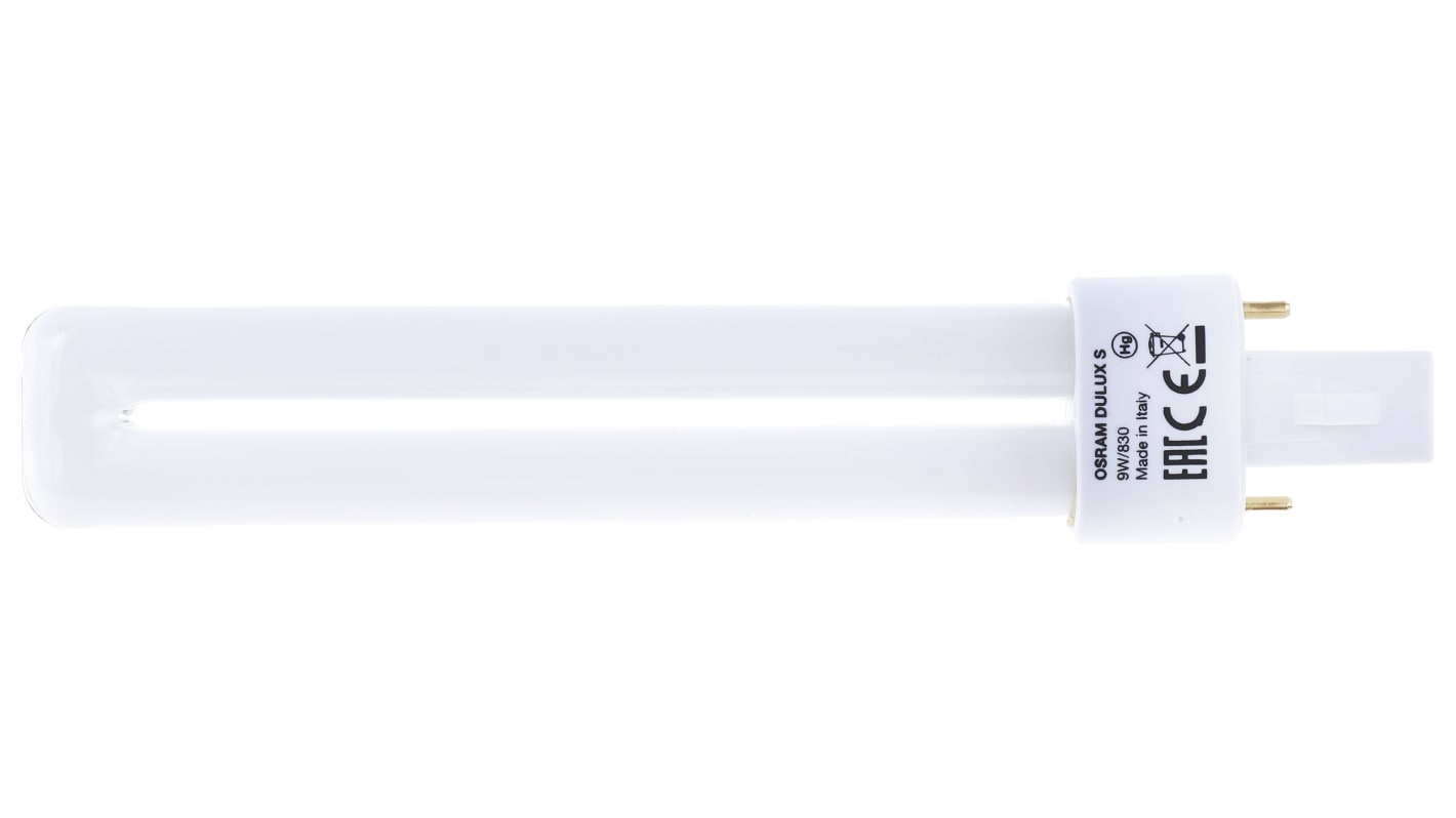 G23 DULUX Quad Tube Shape CFL Bulb, 9 W, 3000K, Warm White Colour Tone