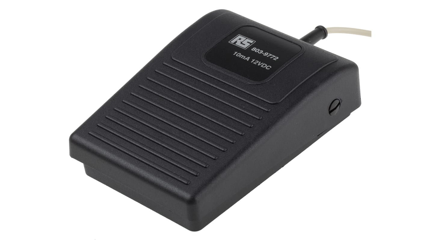 pedal con potenciómetro, IPX2, Termoplástico, 6 A a V ac, 12V, Funcionamiento Momentáneo RS