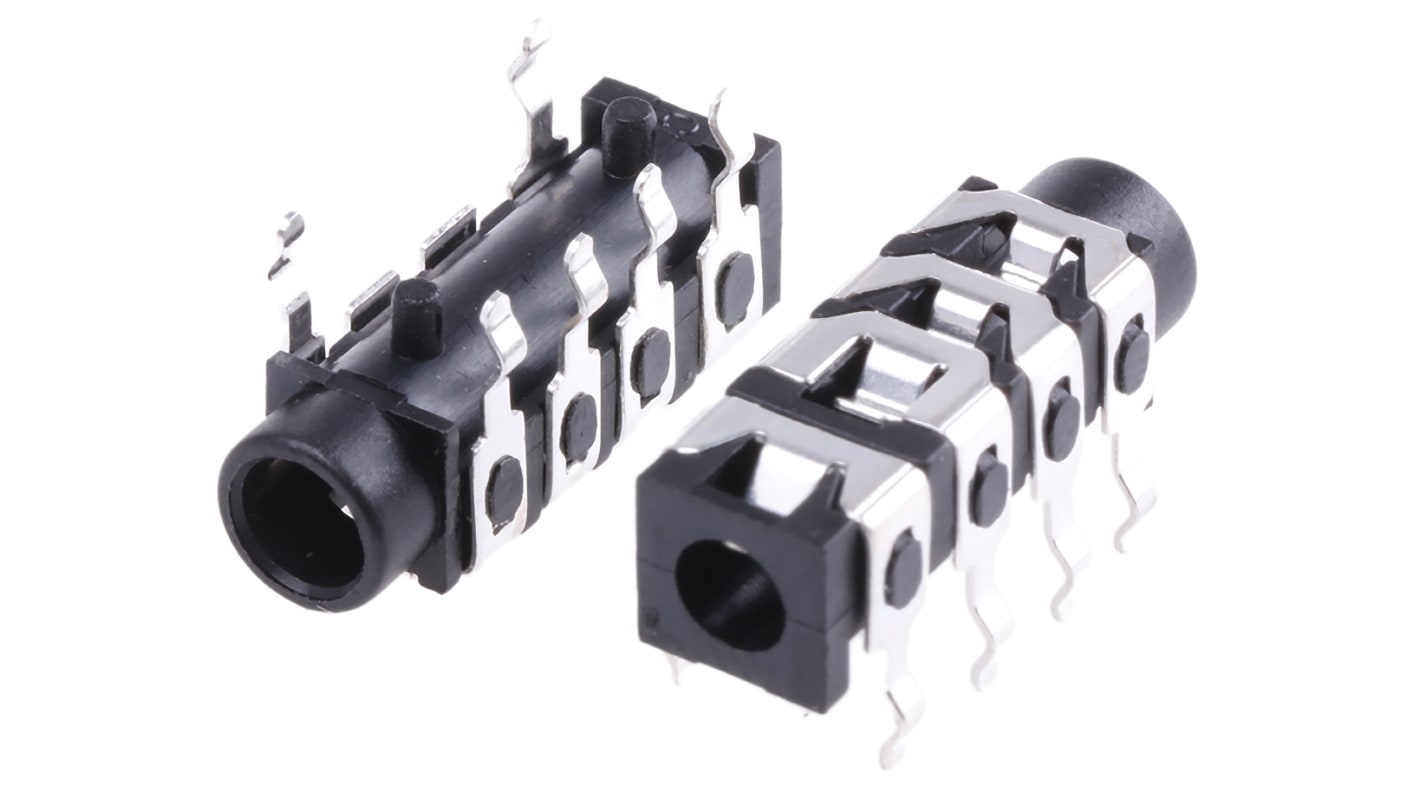 Conector jack, tipo vídeo compuesto de 3.5 mm Hembra RS Montaje en PCB | RS