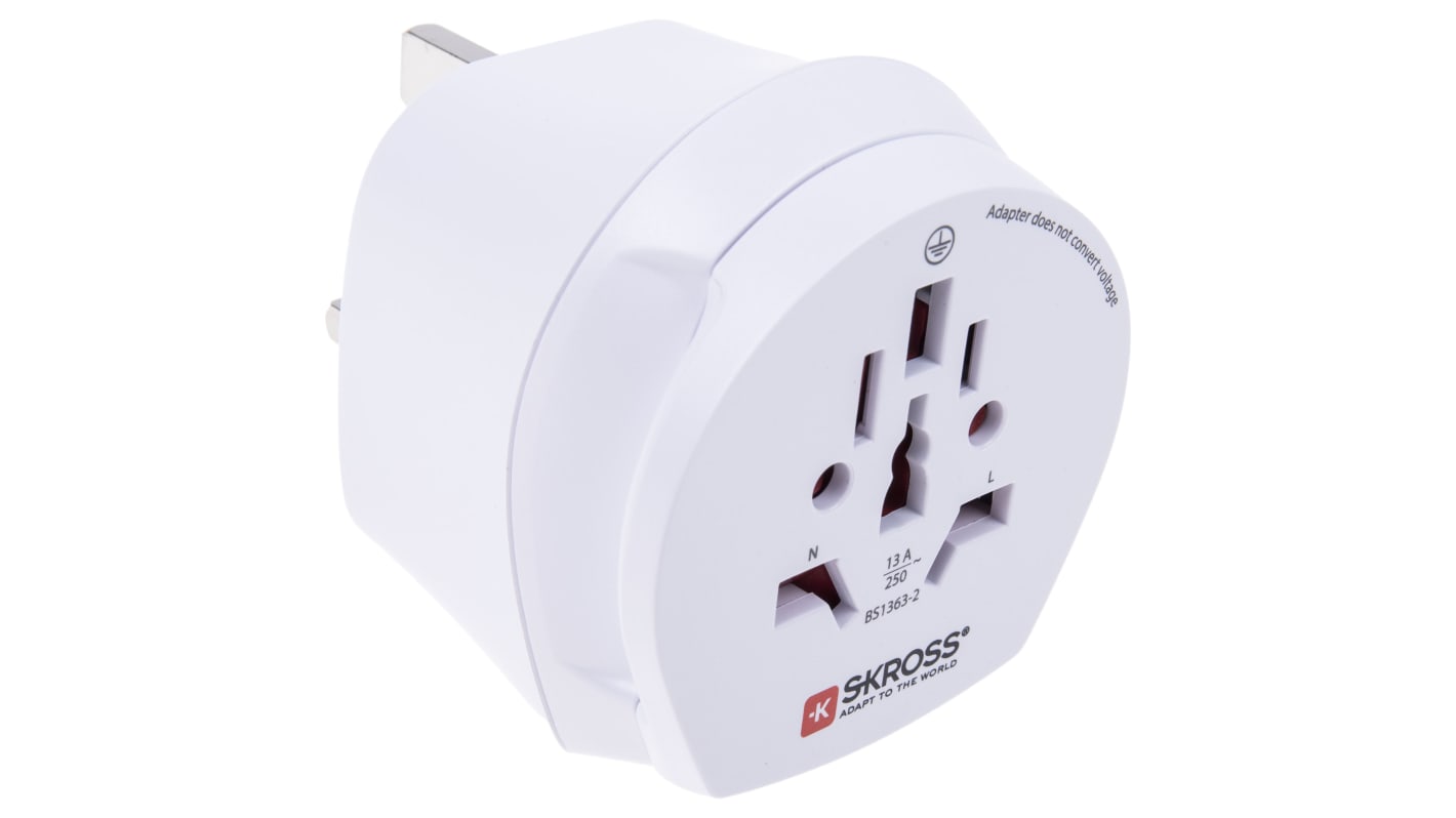Adaptador universal PRO, de Australia, China, Europa, Italia, Suiza, UK, a Europa, UK RS