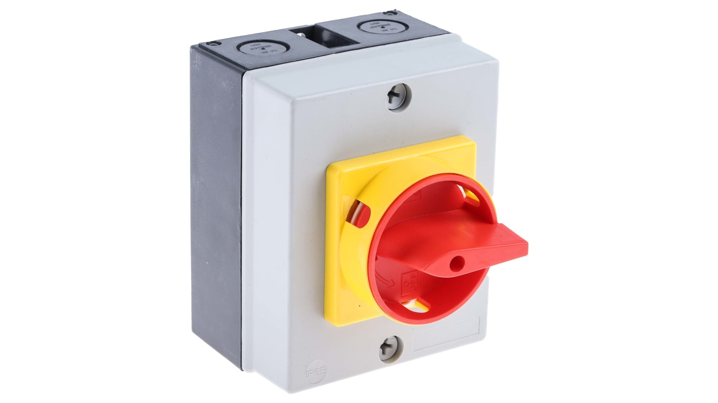 Rs Pro 3p Pole Panel Mount Isolator Switch 20a Maximum Current 11kw