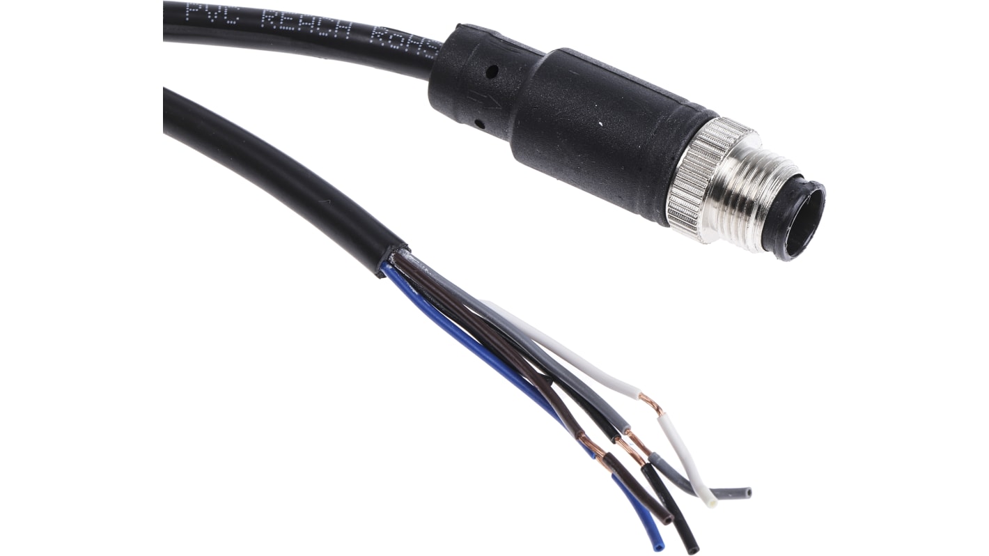 RS PRO Straight Male 5 way M12 to Unterminated Sensor Actuator Cable