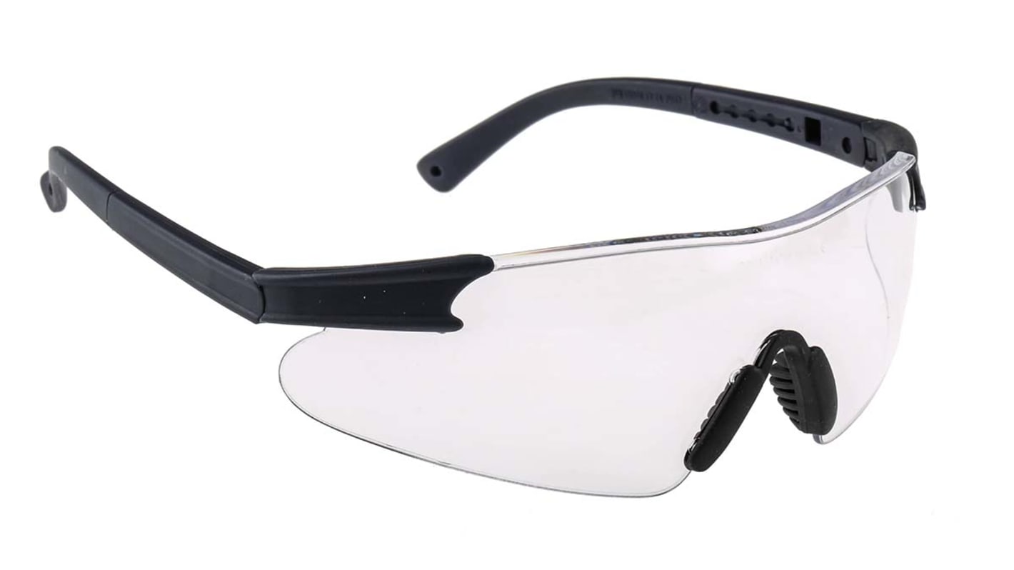 RS PRO UV Safety Glasses, Clear Polycarbonate Lens RS