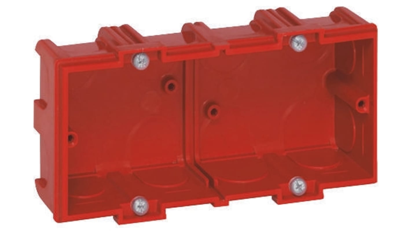 0 801 51 Legrand Batibox Red Plastic Back Box, NF, 1 Gangs RS