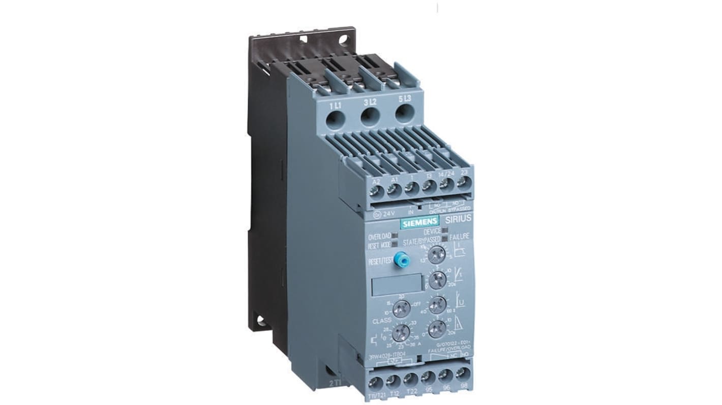 3RW40566BB34 Siemens 90 kW Soft Starter, 400 V ac, 3 Phase, IP00 RS