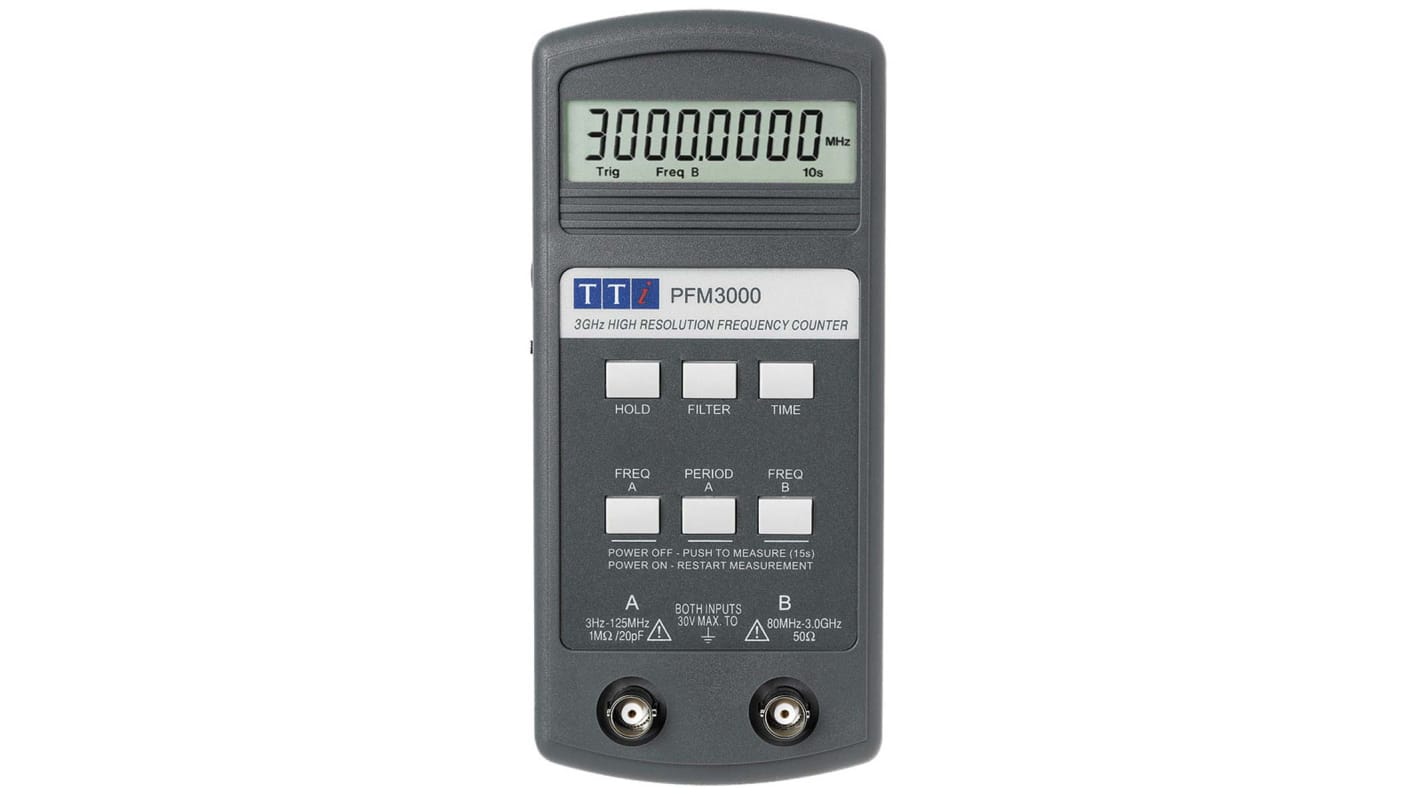 AimTTi PFM3000 Frequency Counter, 3 Hz Min, 3GHz Max, 6 Digit
