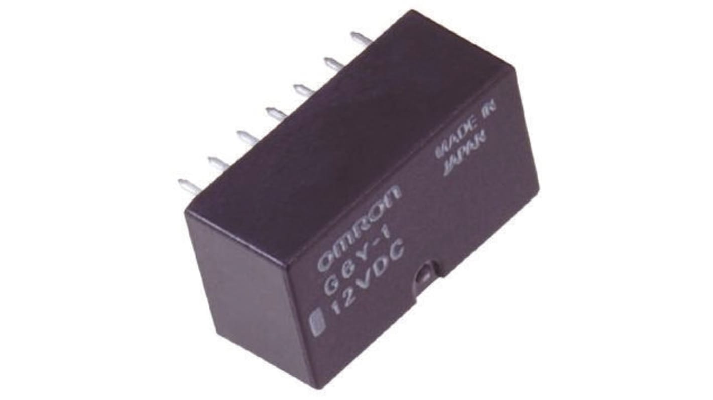 G6Y1 5DC Omron PCB Mount RF Relay, 5V dc Coil, 50Ω Impedance, 900MHz
