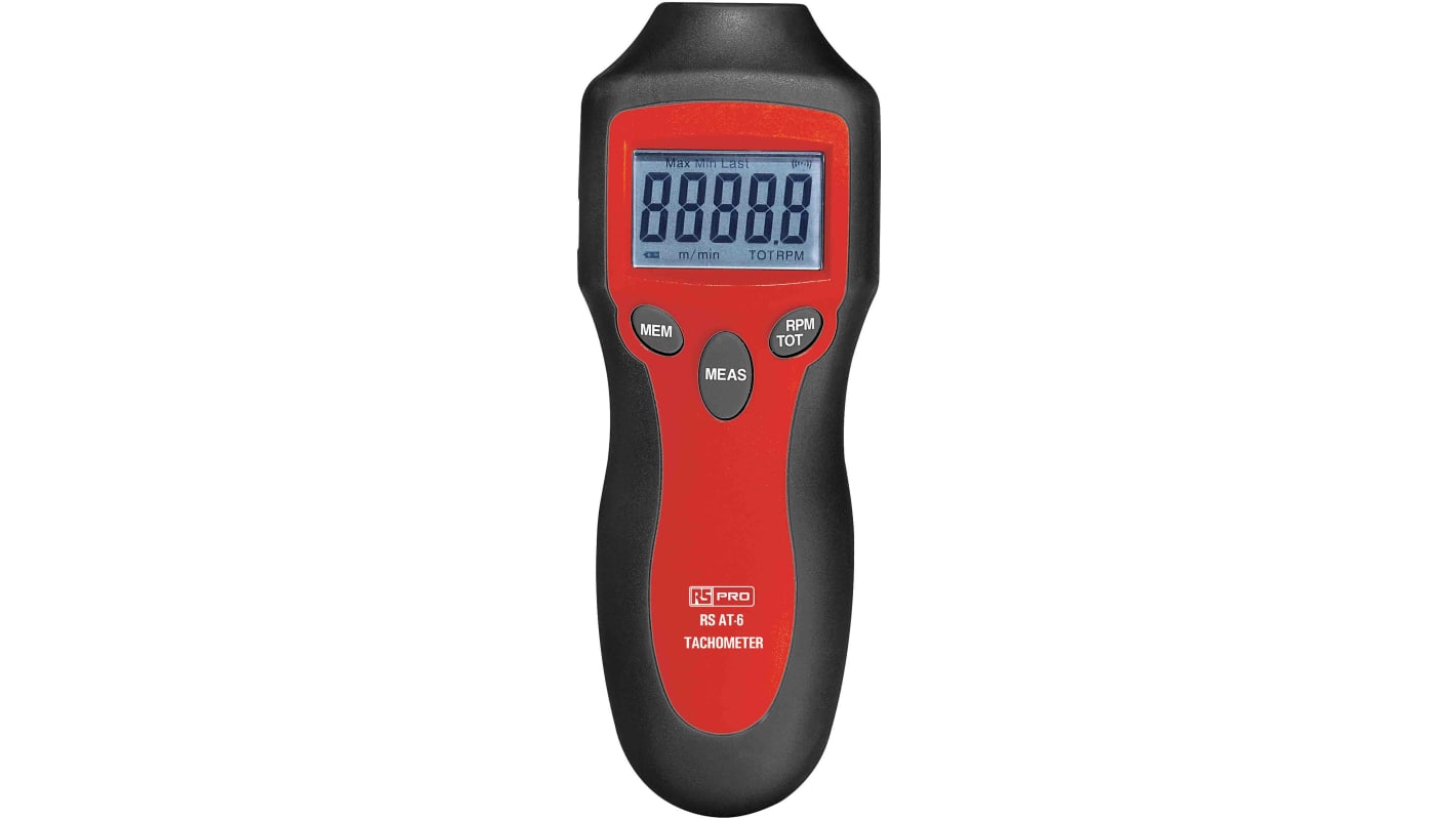 RS PRO Tachometer Best Accuracy ±0.05 Non Contact LCD RS
