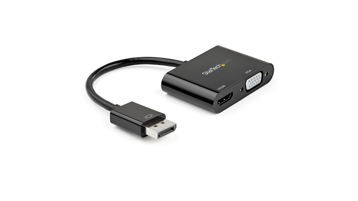 StarTech.com 2 port DisplayPort to HDMI, VGA Adapter, 200mm - 1920 x 1080, 3840 x 2160