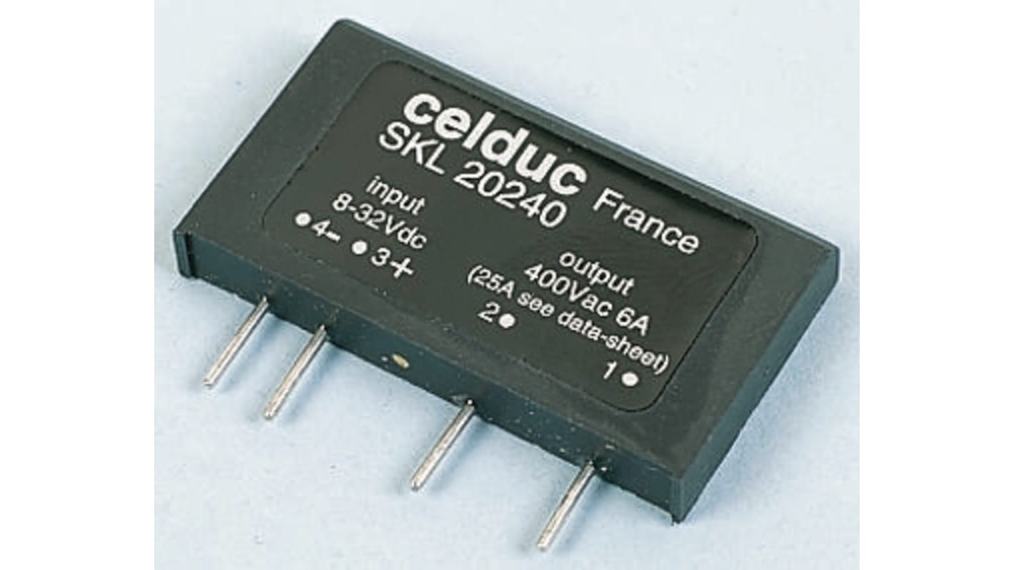 SKL20240 Celduc PCB Mount Solid State Relay, 25 A Max. Load, 600 V ac