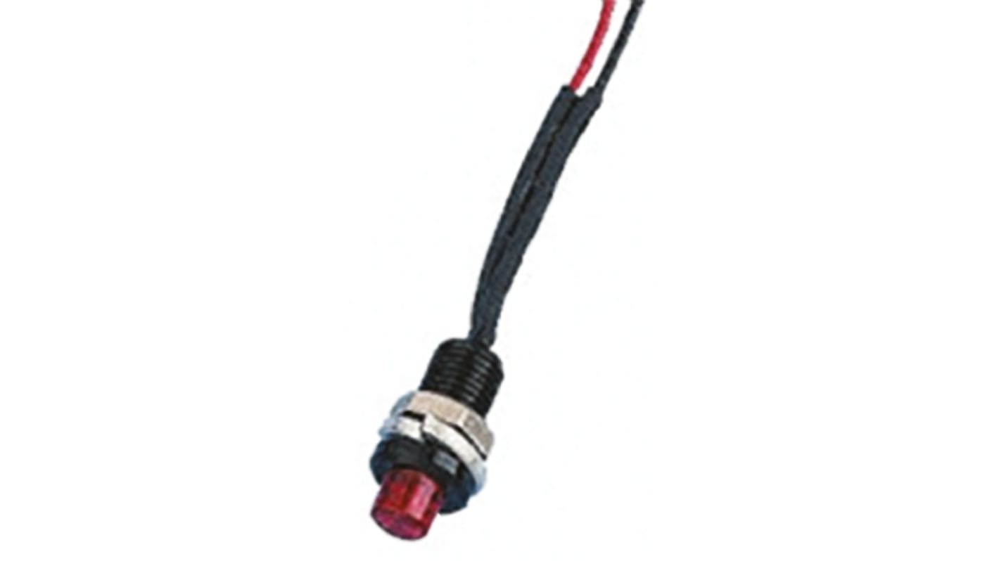 OXL/CLH/63/P/24AC/FL30/AL Oxley Red Indicator, 24V ac, 6.4mm Mounting