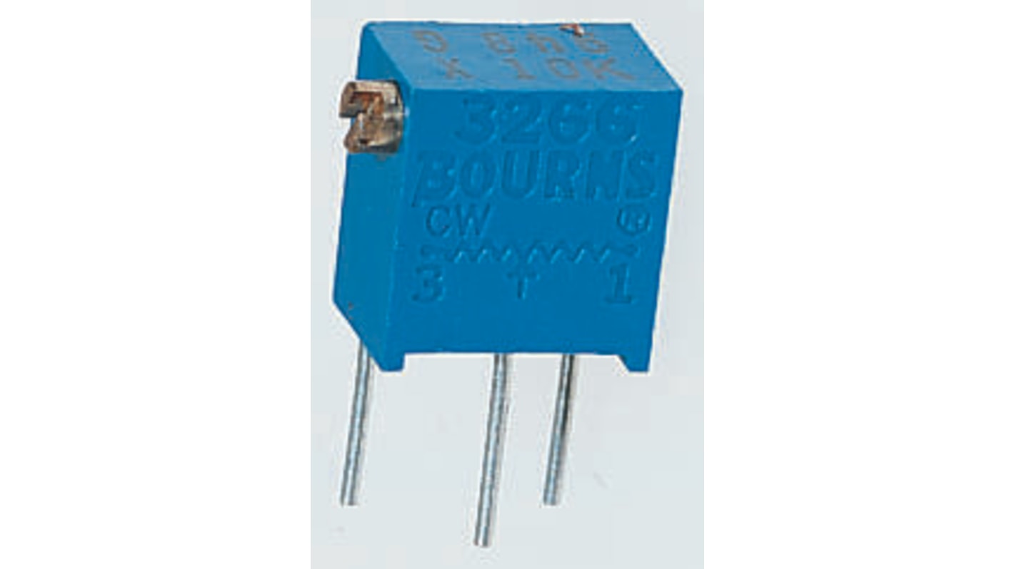 3266X1100LF 10Ω, Through Hole Trimmer Potentiometer 0.25W Side
