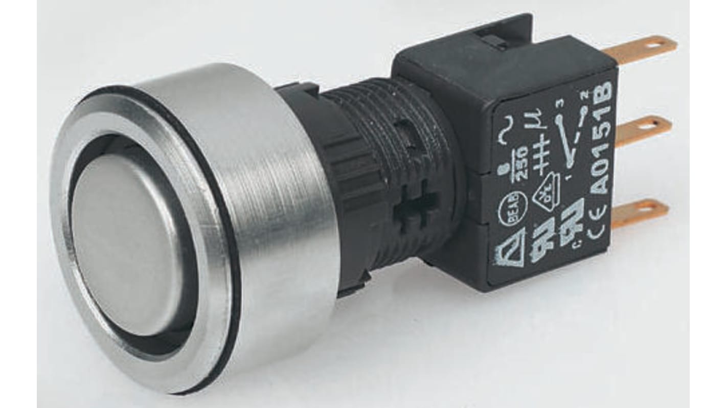 A3PFA1X210K4 Apem Illuminated Latching Push Button Switch, Panel