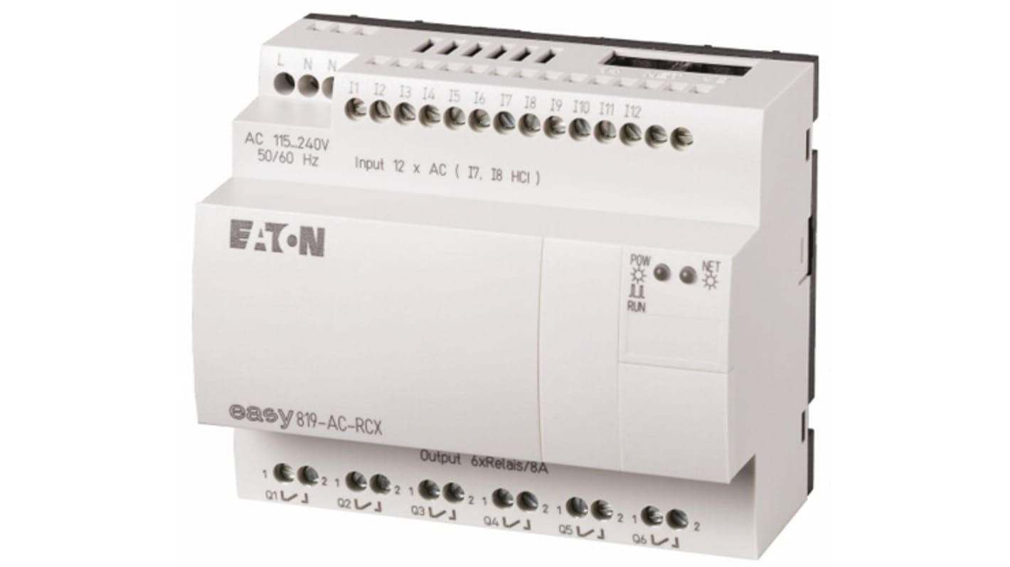 EASY819ACRCX Eaton ロジックモジュール Relay 6 x Output 100 → 240 V ac EASY RS