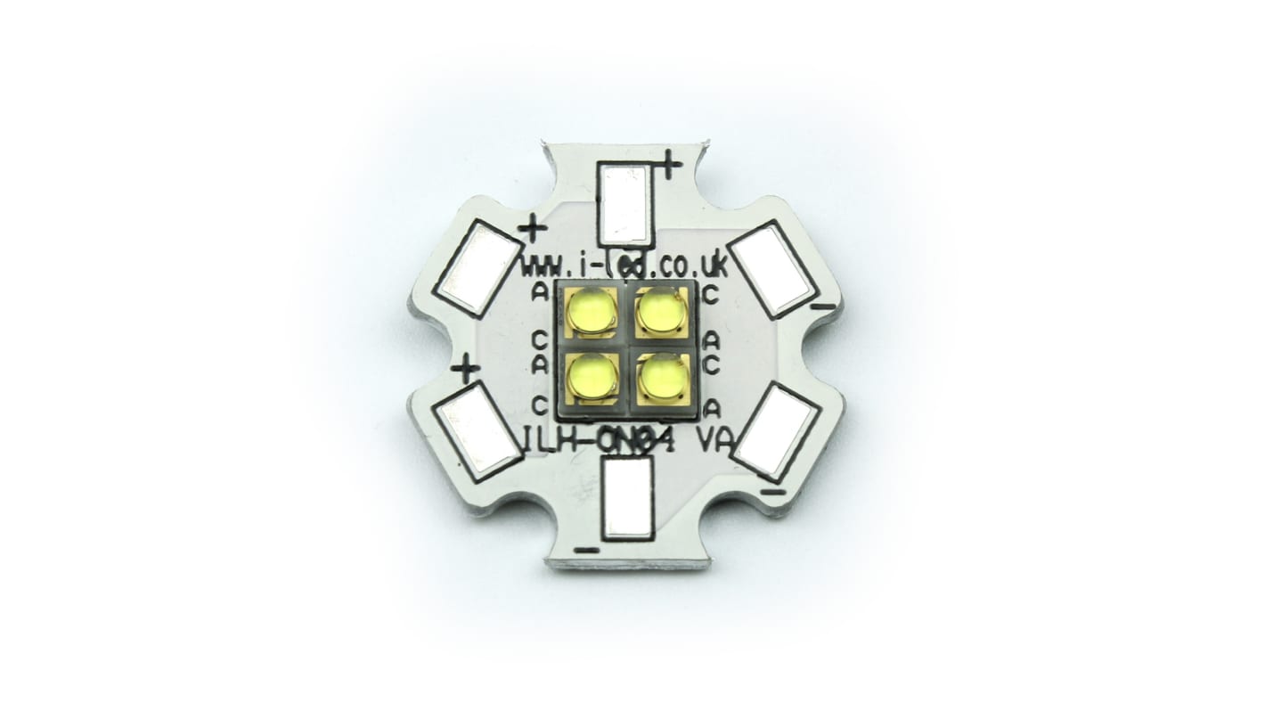 ILS ILH-ON04-ULWH-SC201, OSLON4 PowerStar Circular LED Array, 4 White ...