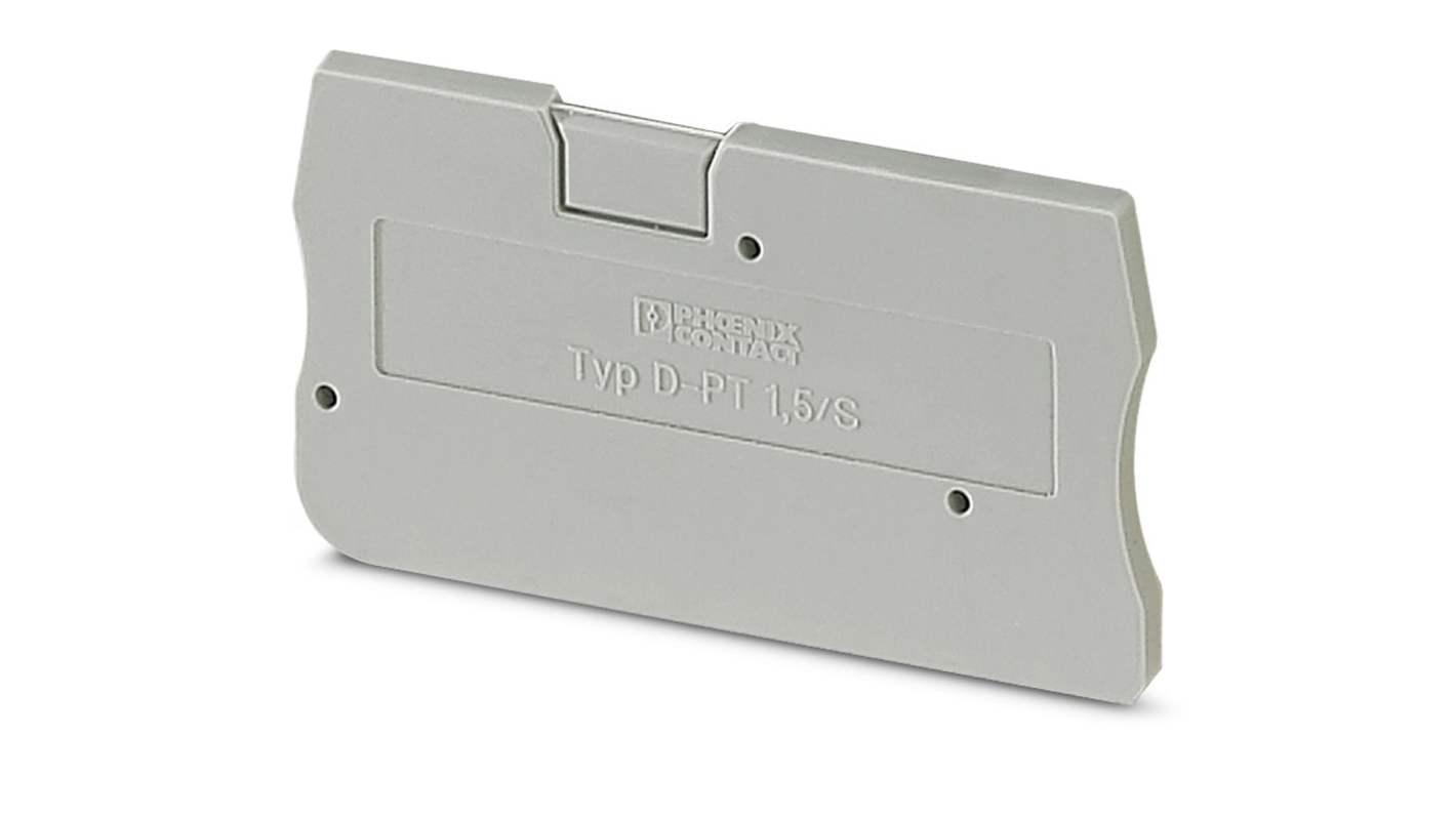 3208142 | Phoenix Contact D-PT 1.5/S Series End Cover for Use with DIN ...