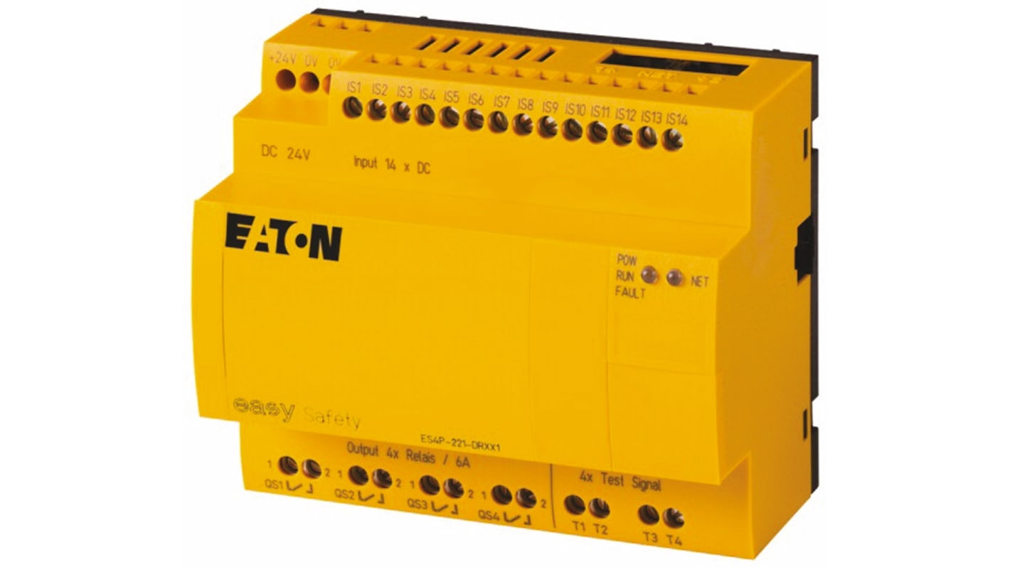 111018 ES4P-221-DRXX1 | Controlador de seguridad Eaton easySafety 14 E/8 cat. seguridad 4, SIL 3, CANopen, Profibus, 24 V dc | RS
