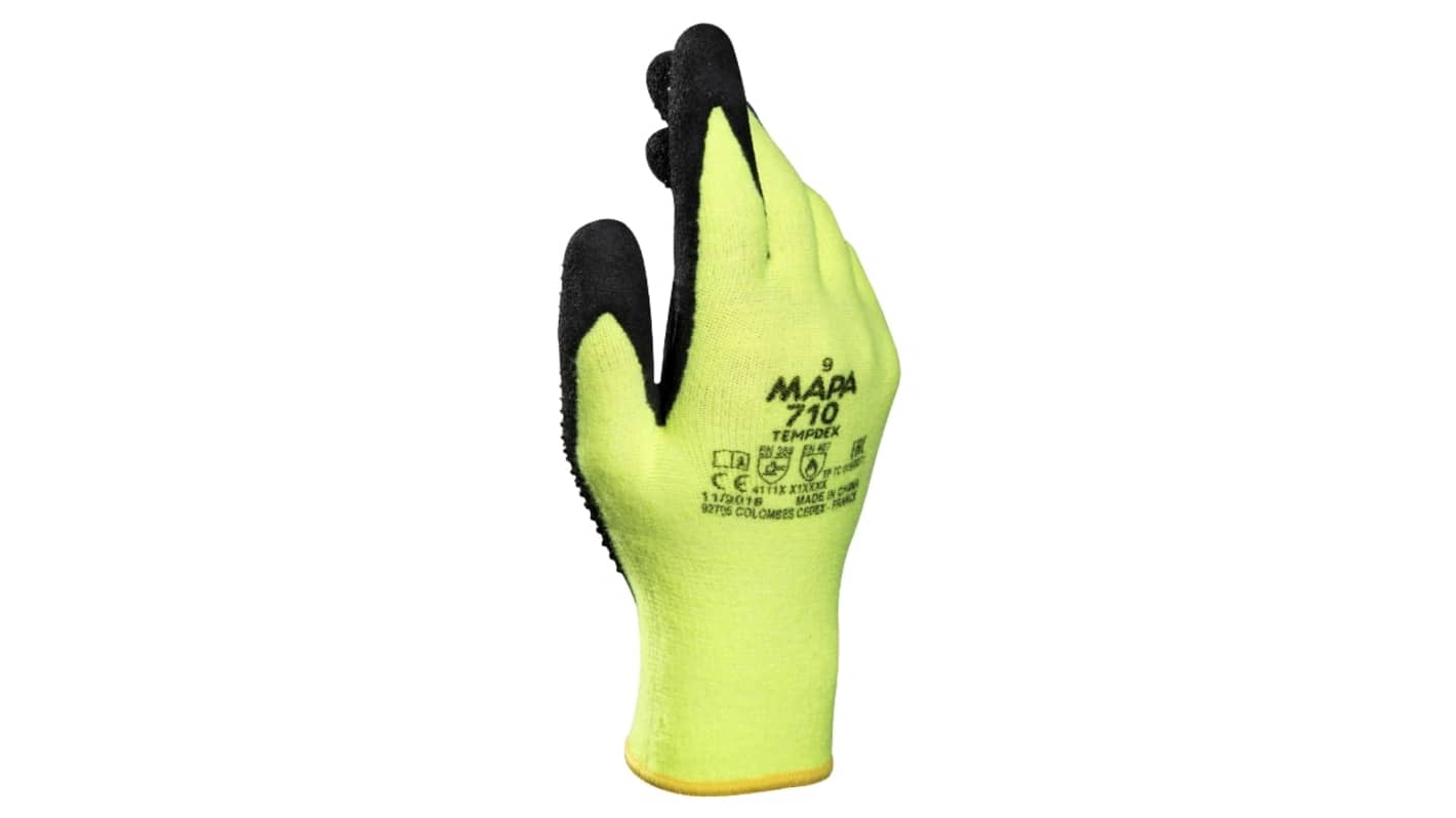 710 9 Mapa TEMPDEX 710 Yellow Nitrile Heat Resistant Work Gloves
