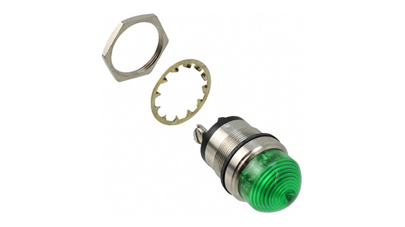 556 3605 304F Dialight Green Indicator 125V Ac 25 4mm Mounting Hole 