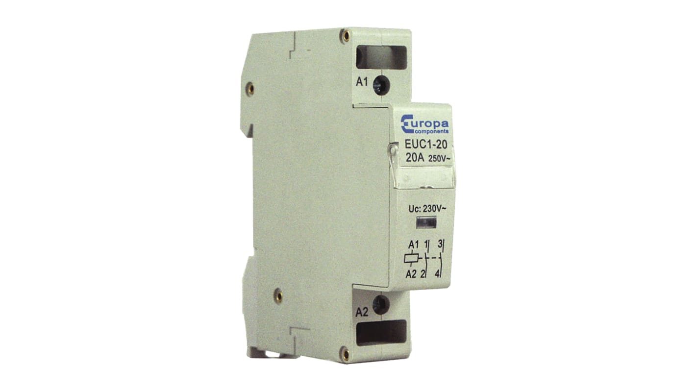 EUC1-20-2NOB | Contactor Europa de 2 2 NA, 20 bobina 24 V ac, 4 kW RS
