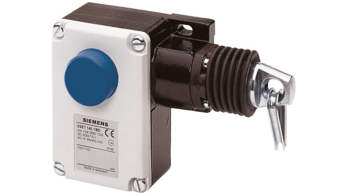 Interruptor de cable de sujeción Siemens 3SE71401BD00, 50m, DP, NA/NC, 6 A, AC Máxima 400V, Lado | RS