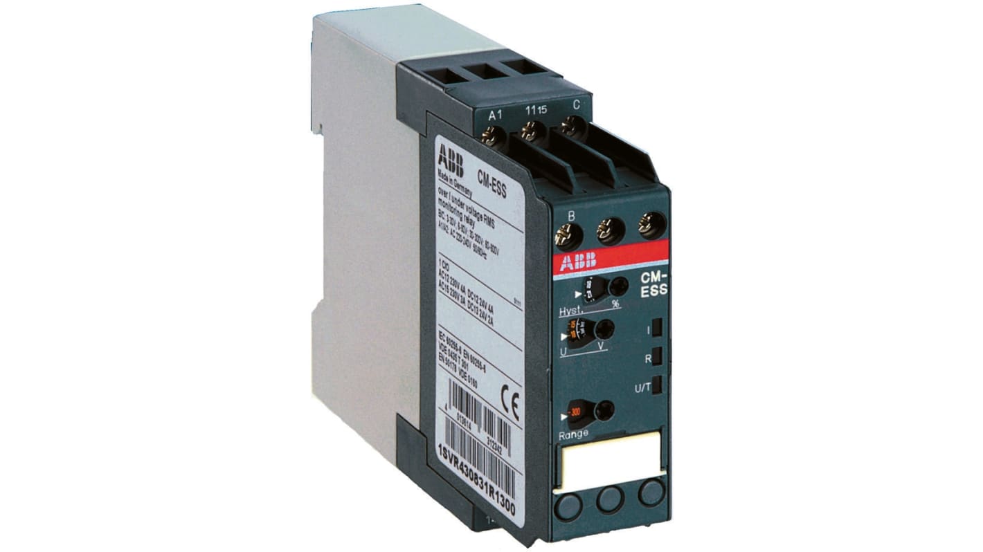 1SVR430830R0400 CMESS.2 ABB Voltage Monitoring Relay, 3 → 30V ac