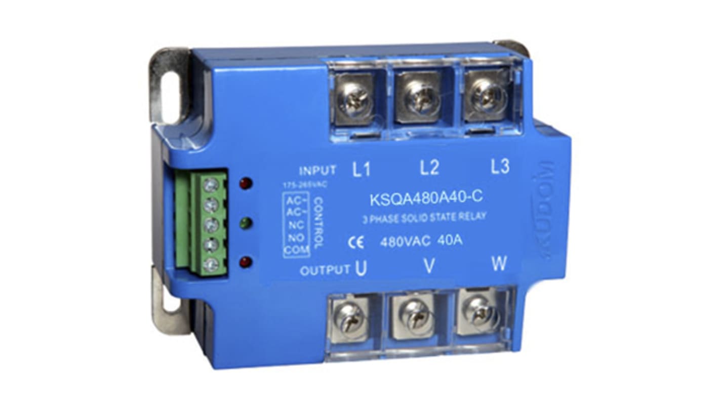 KSQA480A40C iAutoc Panel Mount Solid State Relay, 40 A Max. Load