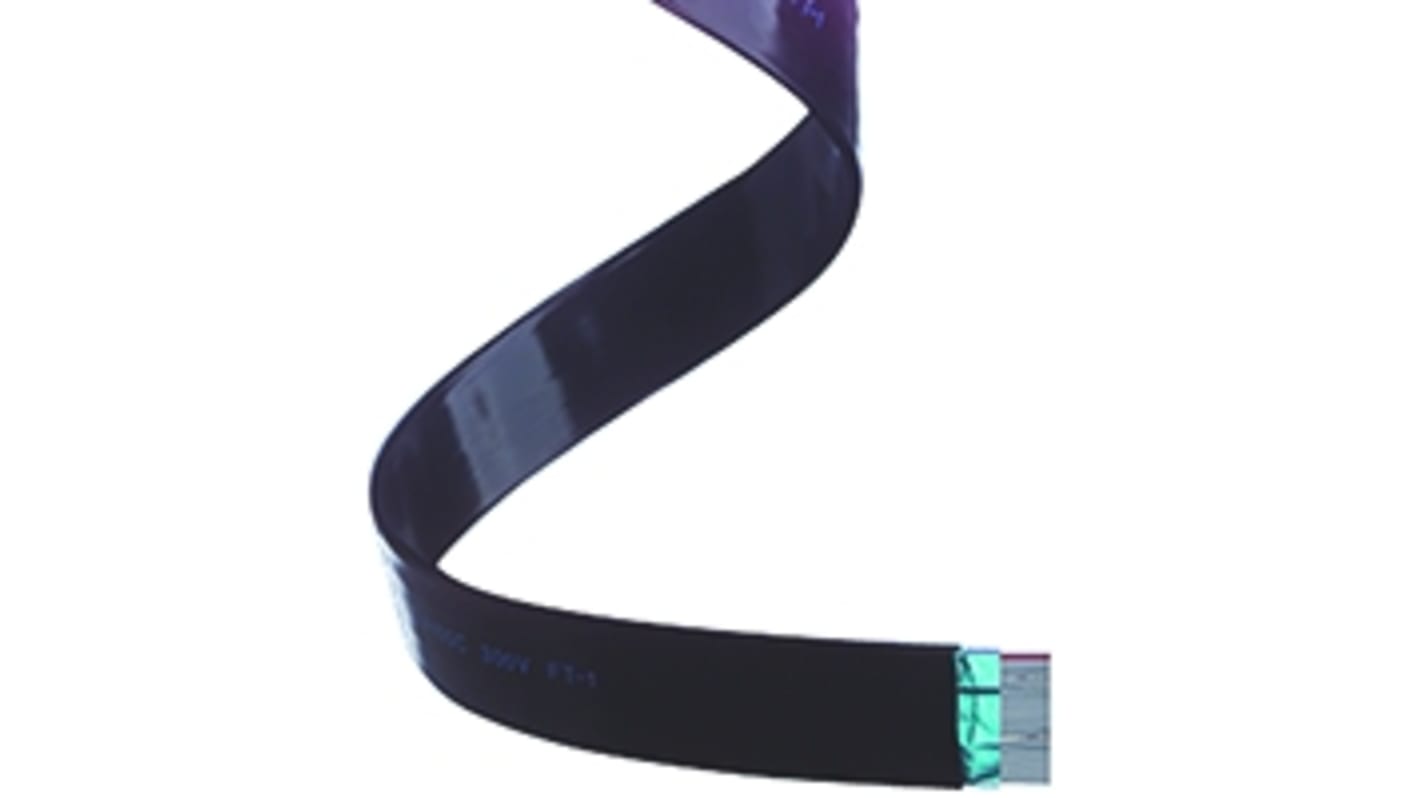 151-2831-009 | Amphenol 1.27mm 9 Way Ribbon Cable, Black/Grey Sheath, 0 ...