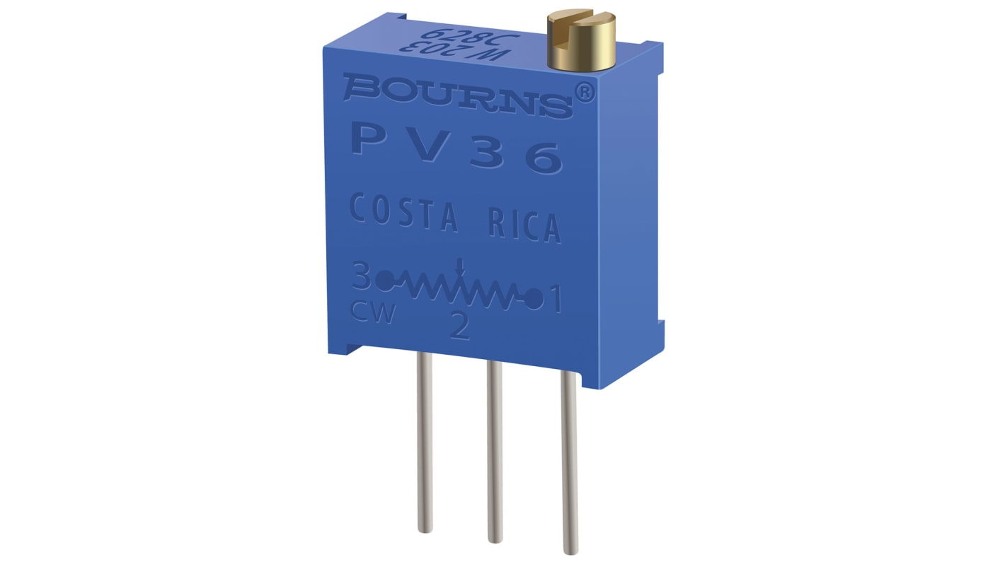 PV36W102C01B00 1kΩ, Through Hole Trimmer Potentiometer 0.5W Top