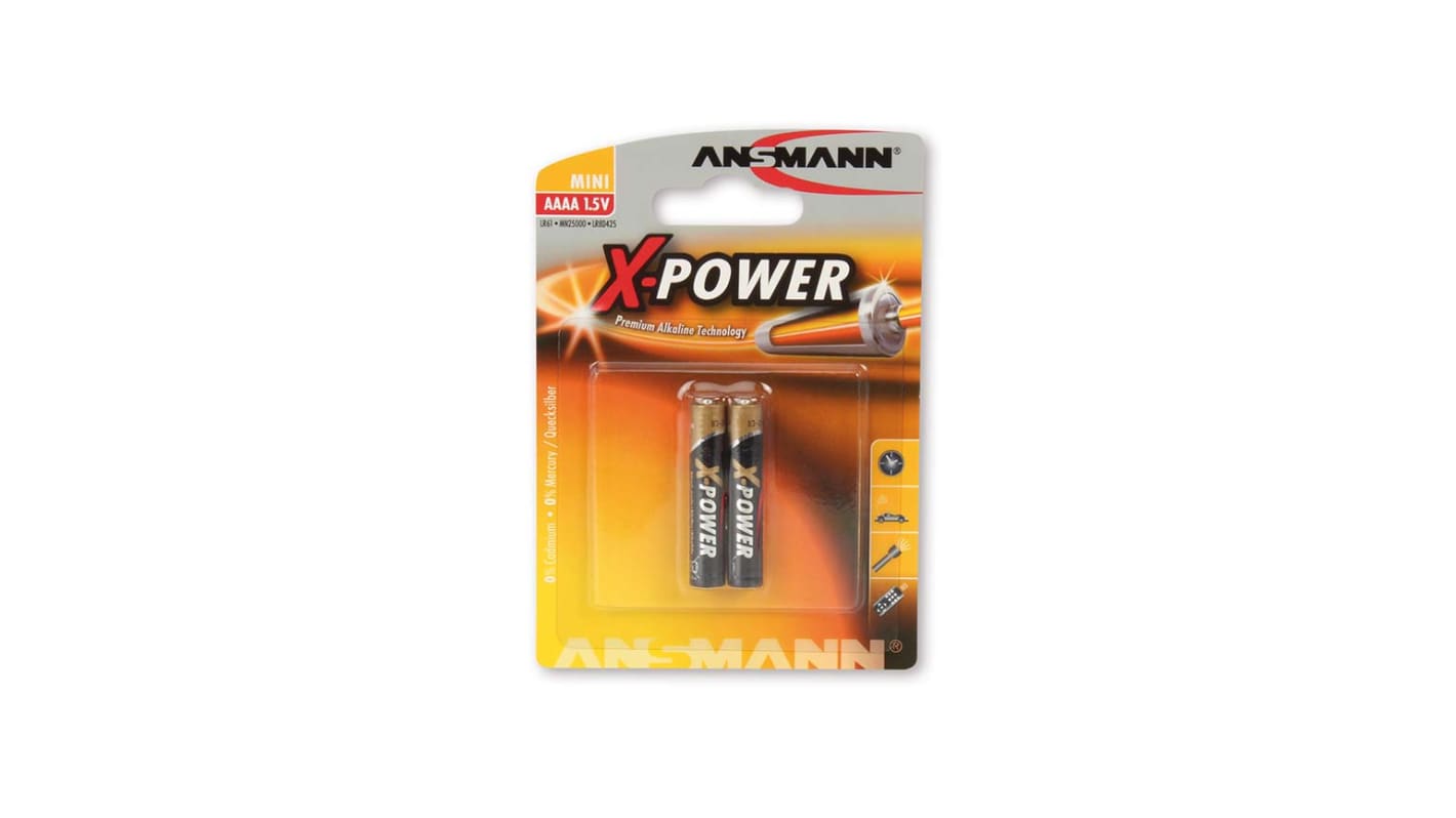 Batteria AAAA Ansmann, 1.5V, 500 mAh, Alcalina