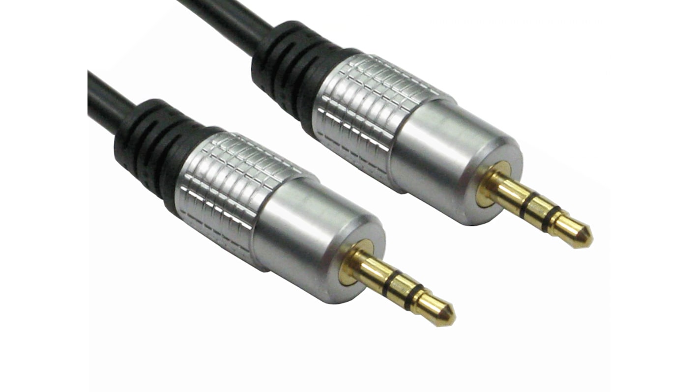 Cable auxiliar Conector jack estéreo de 3,5 mm a Conector jack estéreo de 3,5 mm, | RS