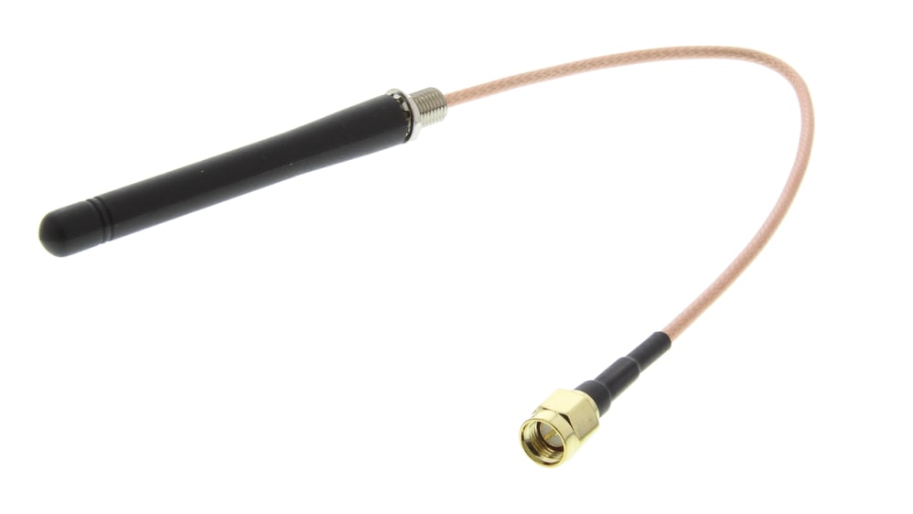 RF Solutions ANT-433WPIG-2SMA Whip RFID Antenna with SMA Connector, ISM  Band, UHF RFID