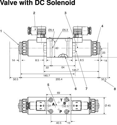 NGH-AD3E04CM003 - ELETTROVALVOLA 24V DC CETOP 3 - Prodotto Commerciale