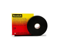 SCOTCH 23 7X25 | Cinta aislante 3M™ 23 de color Negro, 25mm x 7m, grosor 0.76mm | RS