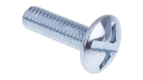 Bright Zinc Plated Steel Roofing Bolt, M6 x 20mm | RS