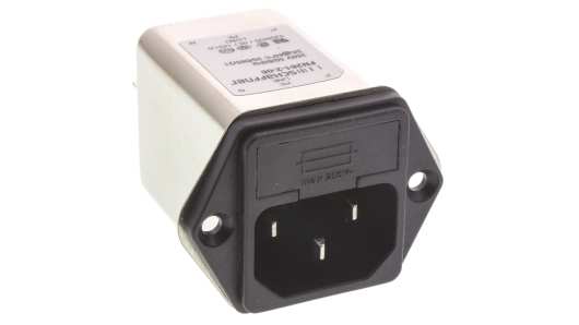 Schaffner 2A, 250 V ac Male Panel Mount IEC Filter FN261-2-06, Faston 1 Fuse | FN261-2-06